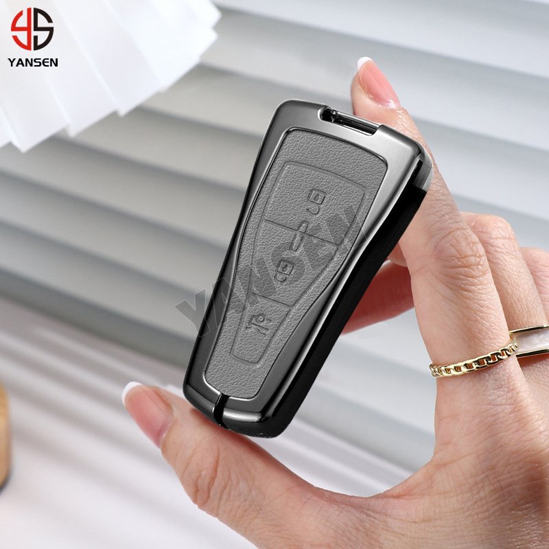 Alloy Leather Car Remote Key Case For MG6 ROEWE 550 Morris Garages Key Protect Accessories