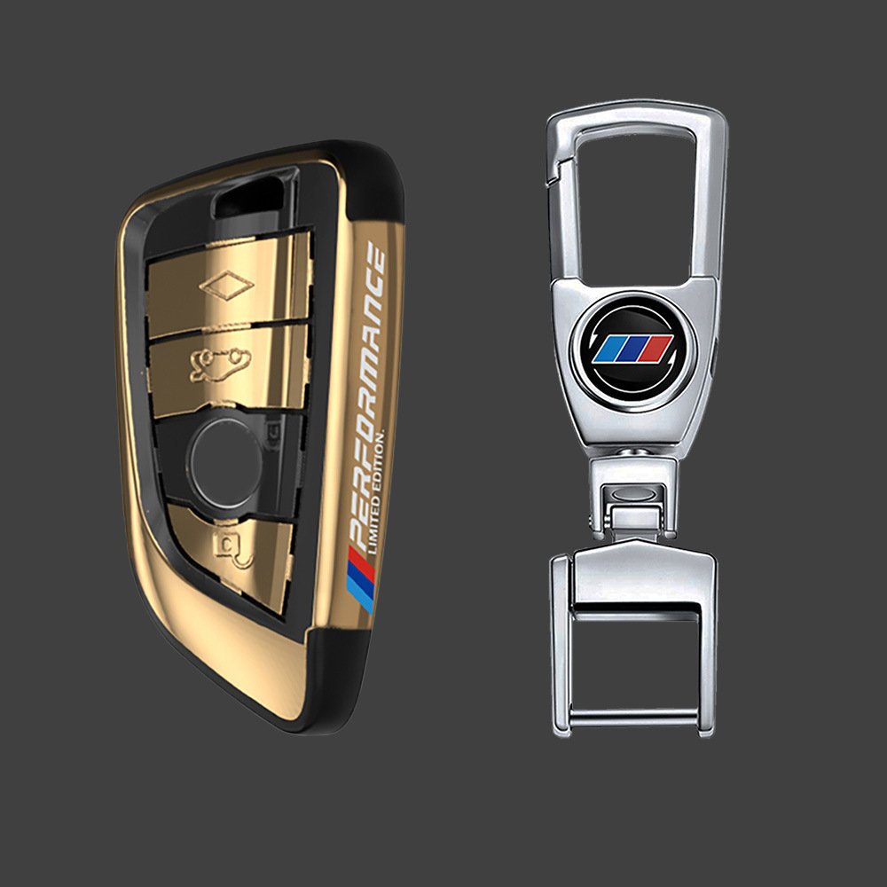 Zinc Alloy Car Remote Key Case cover BMW control 4 Button colorful Key chain for BMW X1 X2 X3 X6 1 3 5 7 Series