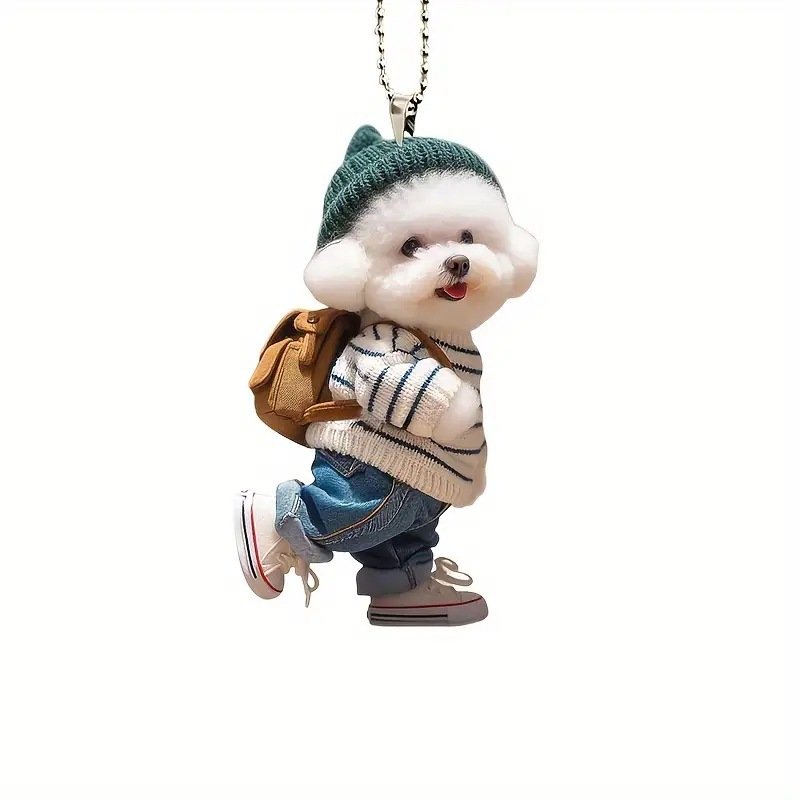 DREA Wholesale Interior Accessories Decoration Christmas Gifts Stuffed Animal Soft Doll Toy Plush Key chain Car Hanging Pendant