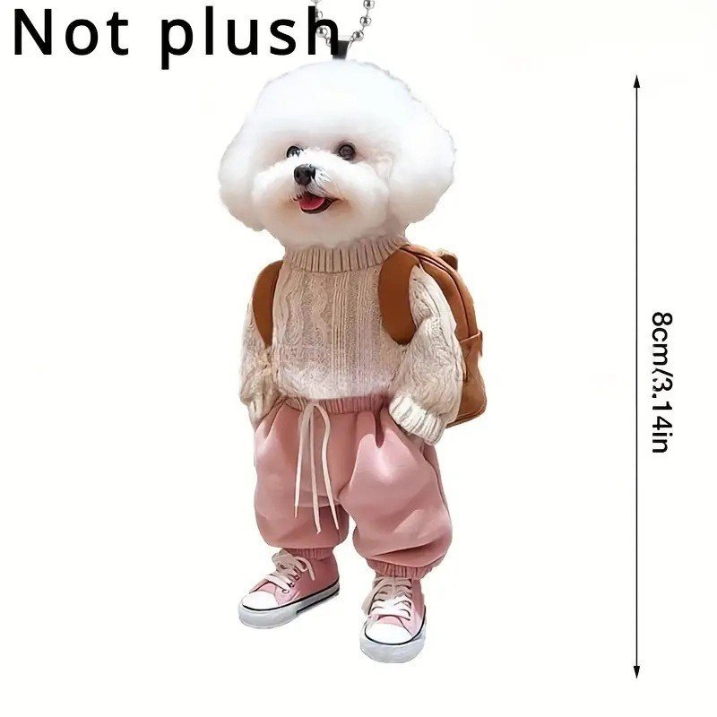 DREA Wholesale Interior Accessories Decoration Christmas Gifts Stuffed Animal Soft Doll Toy Plush Key chain Car Hanging Pendant