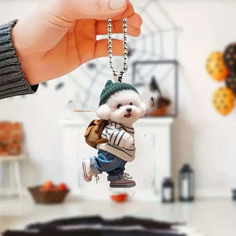 DREA Wholesale Interior Accessories Decoration Christmas Gifts Stuffed Animal Soft Doll Toy Plush Key chain Car Hanging Pendant