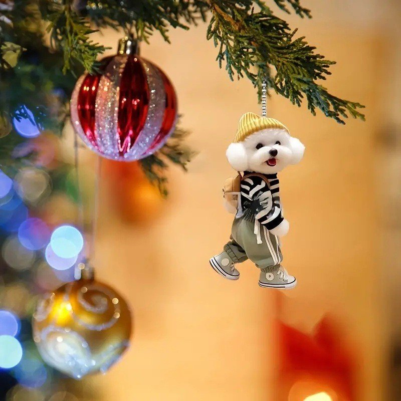 DREA Wholesale Interior Accessories Decoration Christmas Gifts Stuffed Animal Soft Doll Toy Plush Key chain Car Hanging Pendant