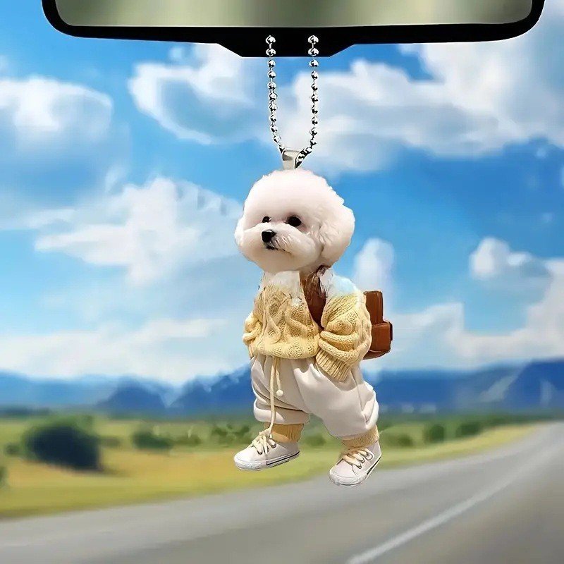 DREA Wholesale Interior Accessories Decoration Christmas Gifts Stuffed Animal Soft Doll Toy Plush Key chain Car Hanging Pendant