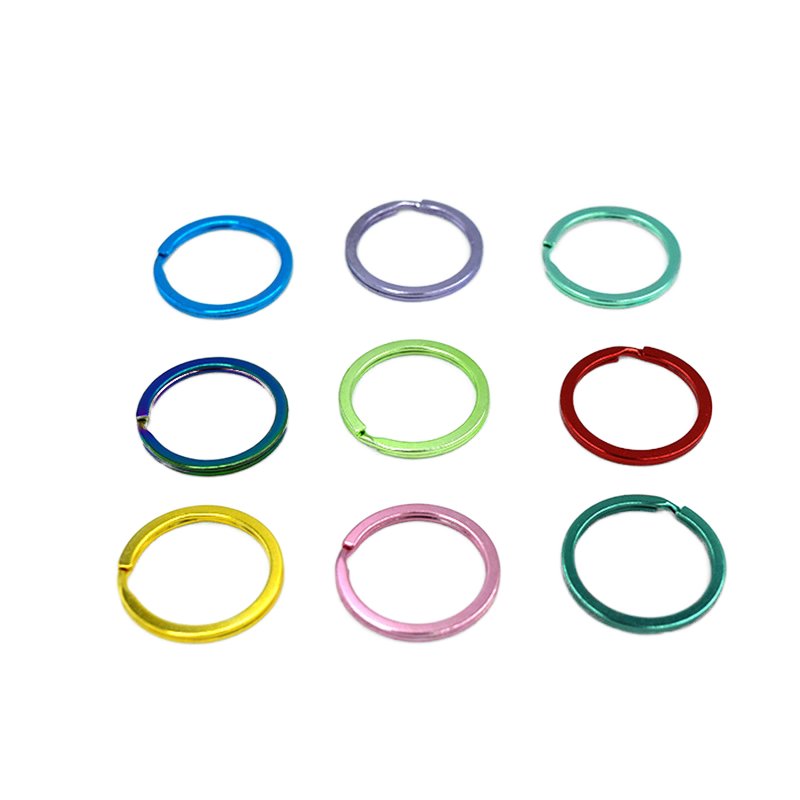 High quality flat metal key ring split key ring DIY car keychain accessories