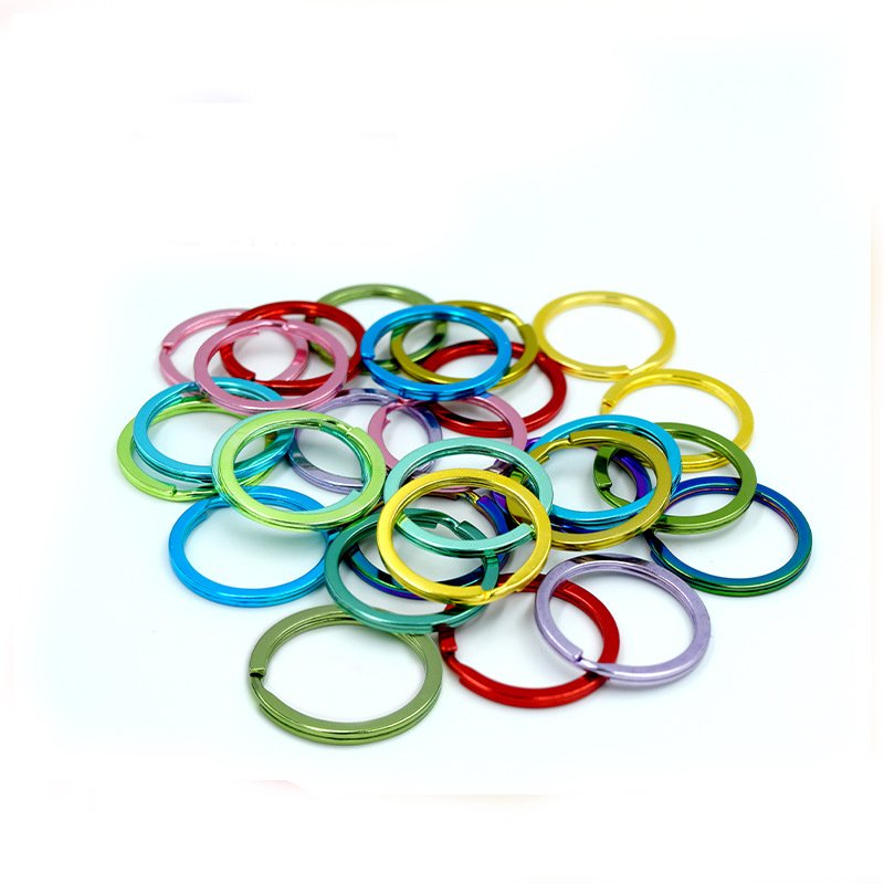 High quality flat metal key ring split key ring DIY car keychain accessories