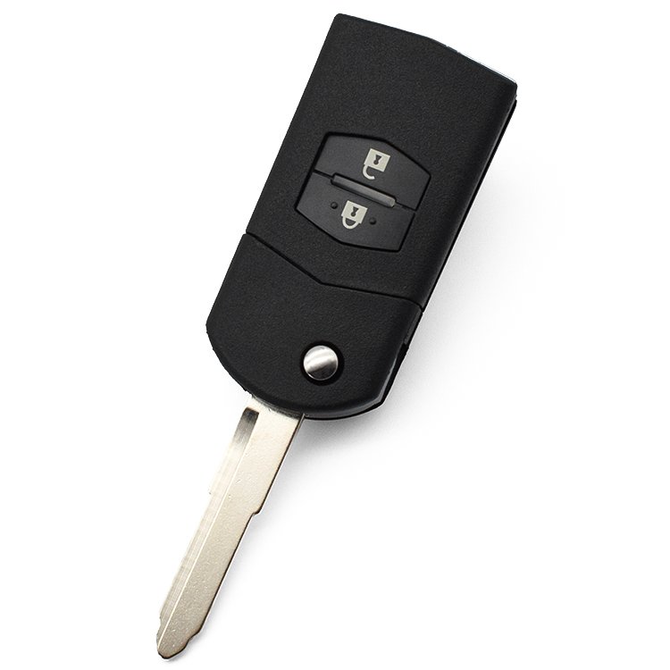 2 Button Car Key Shell for M-azda 3 5 6 Remote Key Fob Folding Flip Plastic Case Uncut Blade Car Accessories