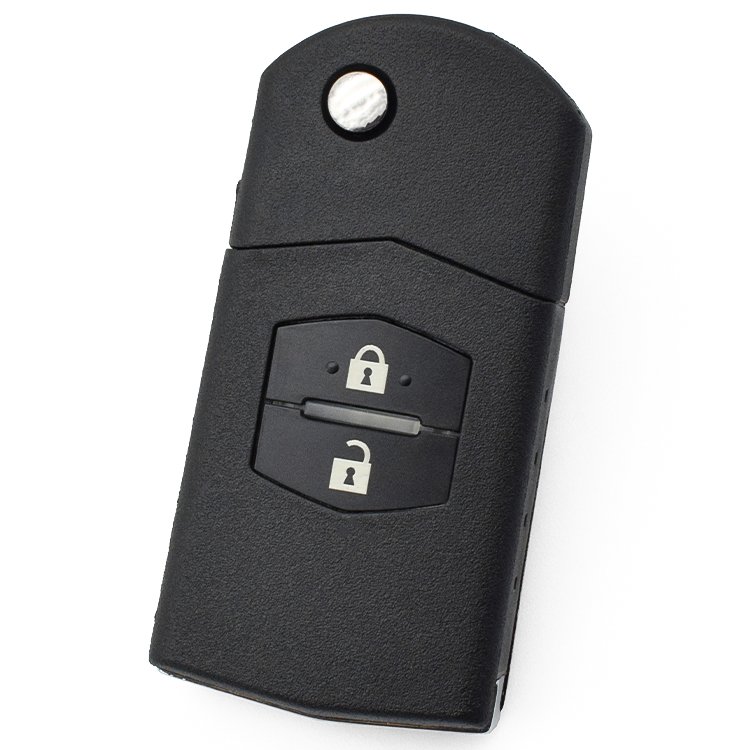 2 Button Car Key Shell for M-azda 3 5 6 Remote Key Fob Folding Flip Plastic Case Uncut Blade Car Accessories