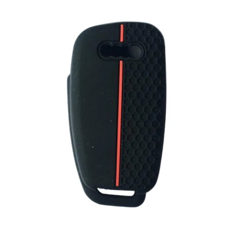 Silicone Car Key Cases Cover For Audi A1 A3 A6 C5 C6 Q3 Q2 Q7 TT TTS R8 S3 S6 RS3 RS6 A4 Shell Holder Fob Accessories Keychain