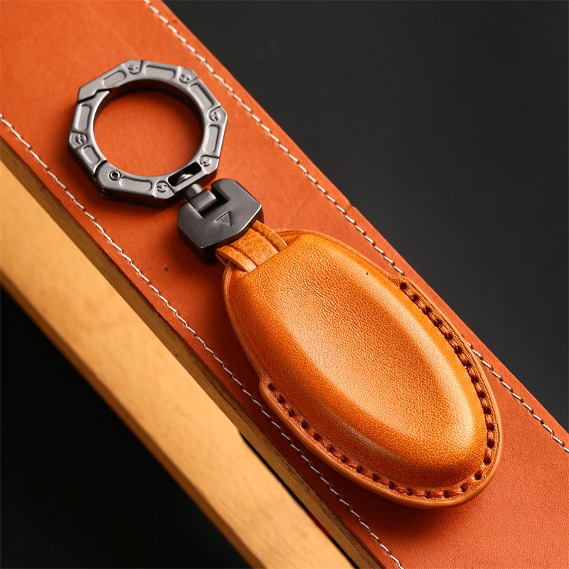 Genuine Leather Car Key Case Cover for Nissan Sunny Sylphy Murano Blue Bird Smart Key Case Accessories Handmade Car key Shell