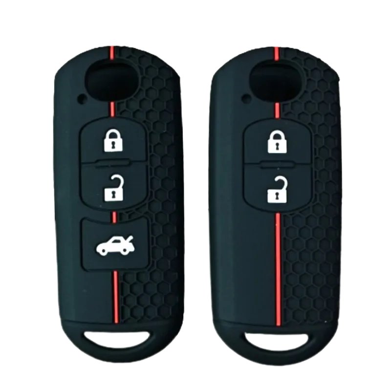 3 Buttons Silicone Car Key Cover Case For Mazda 2 3 6 Axela Atenza CX-5 CX5 CX-3 CX-7 CX8 CX-9 2016 2017 2018 Fob Accessories