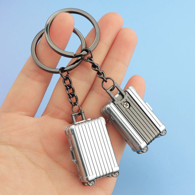 Xun Xin Custom Logo Promotional Personalized Trolley Bag Key Chain Business Gift OEM Key chains 3D Model Suitcase keychain