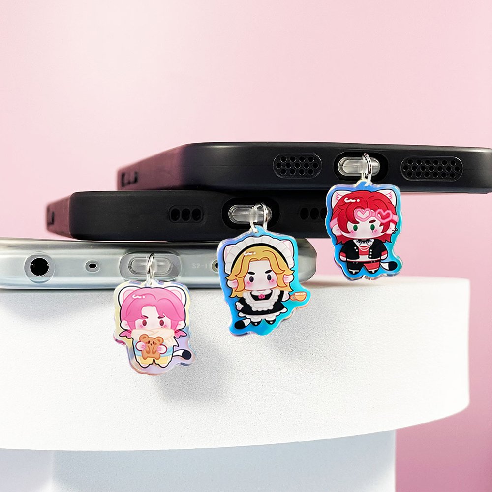 Phone Dust Plug Charm Kawai Anti Dust Cap Pendant Charge Port Plug For iPhone Type C Dust Protection Stopper Customization