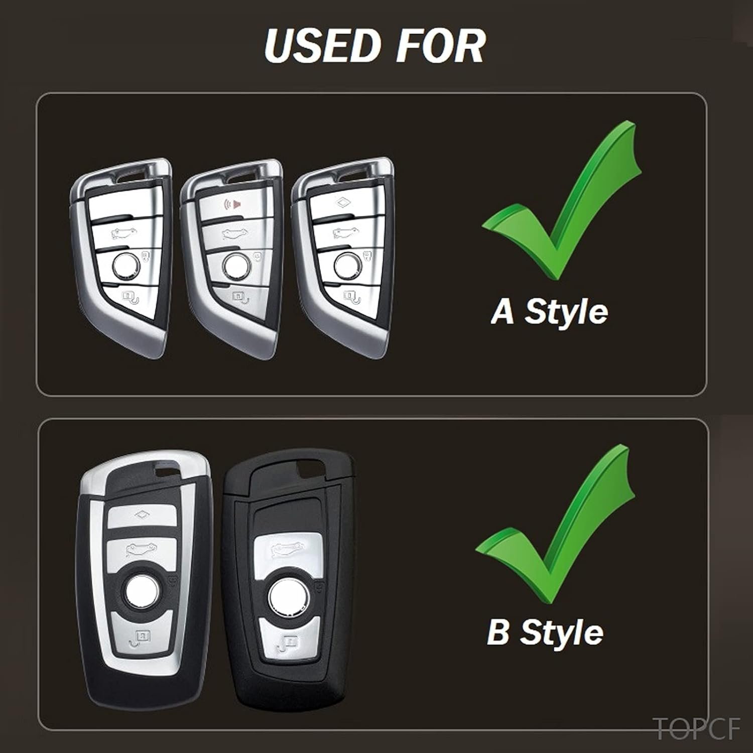 Zinc Alloy Carbon Fiber Car Key Cover Case For BMW X6 X5 X3 F20 F30 F34 E60 E90 F10 E34 E36 G30 F15 F16 1 3 5 7 Series