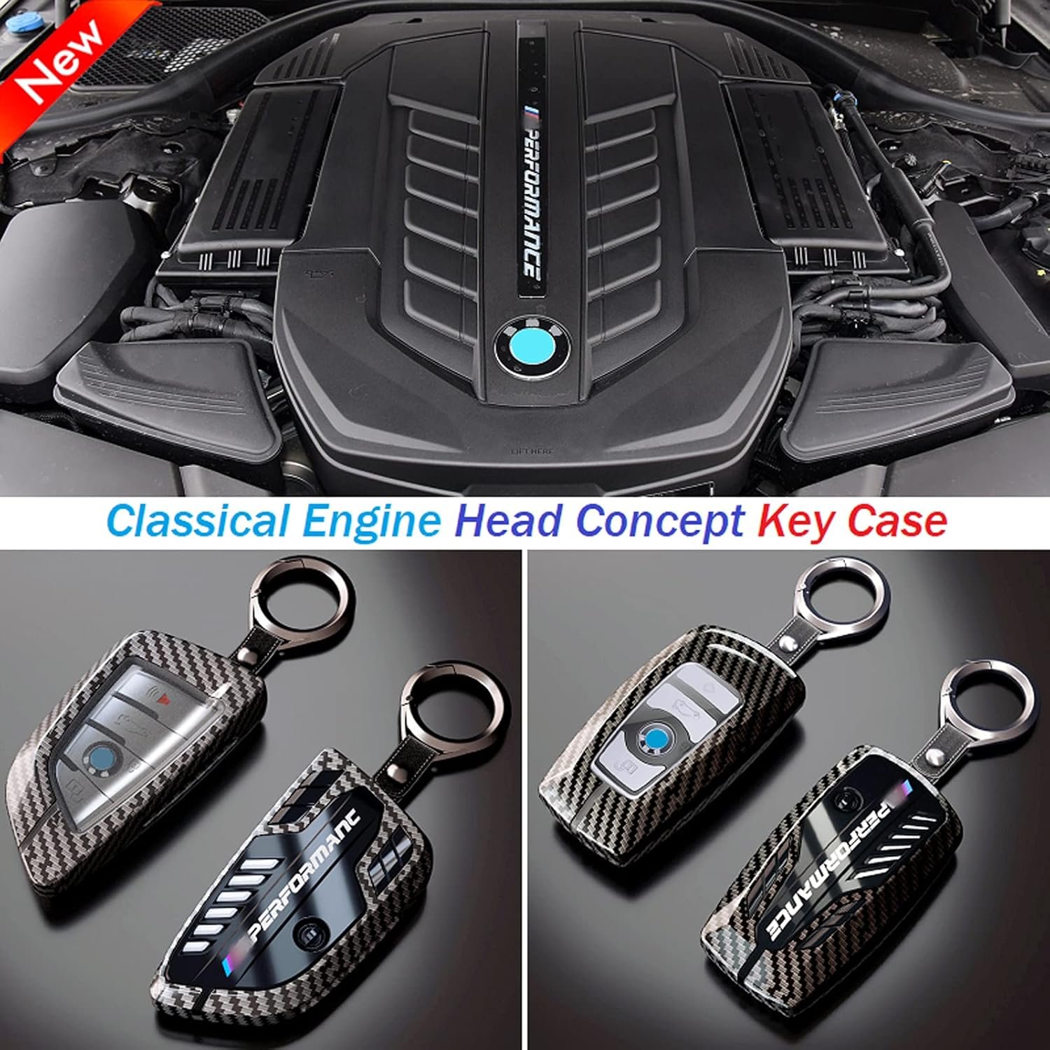 Zinc Alloy Carbon Fiber Car Key Cover Case For BMW X6 X5 X3 F20 F30 F34 E60 E90 F10 E34 E36 G30 F15 F16 1 3 5 7 Series