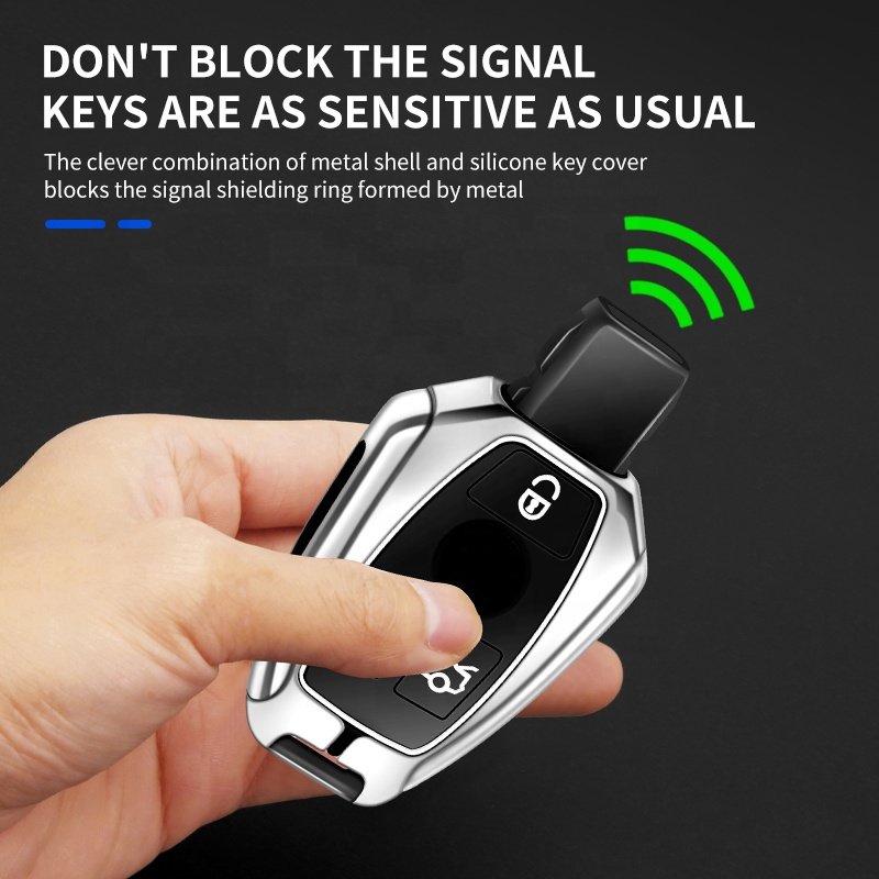 High-Quality Best-Selling Durable Zinc Alloy Key Protection For Mercedes-Benz All Models Metal Leather Key Cover