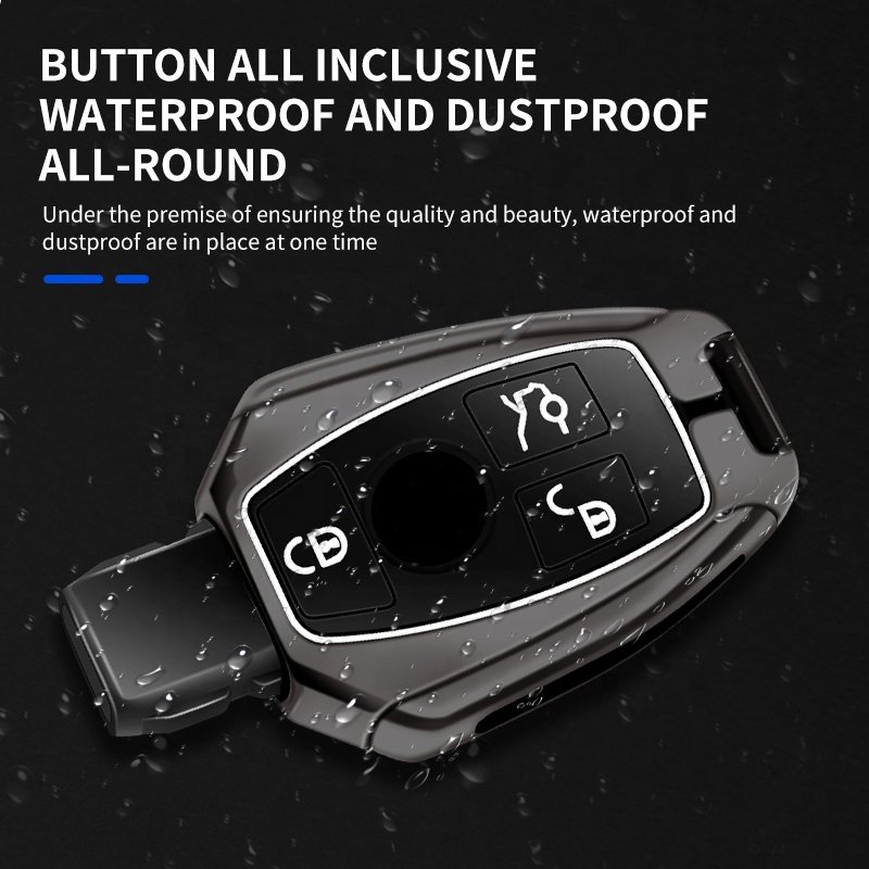 High-Quality Best-Selling Durable Zinc Alloy Key Protection For Mercedes-Benz All Models Metal Leather Key Cover