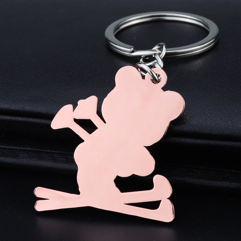 3D Metal Snowboard Keychain Winter Sports Competition Ski Key Ring Skier Keychains Car Pendant Gift Snowboarder Skiing Souvenir