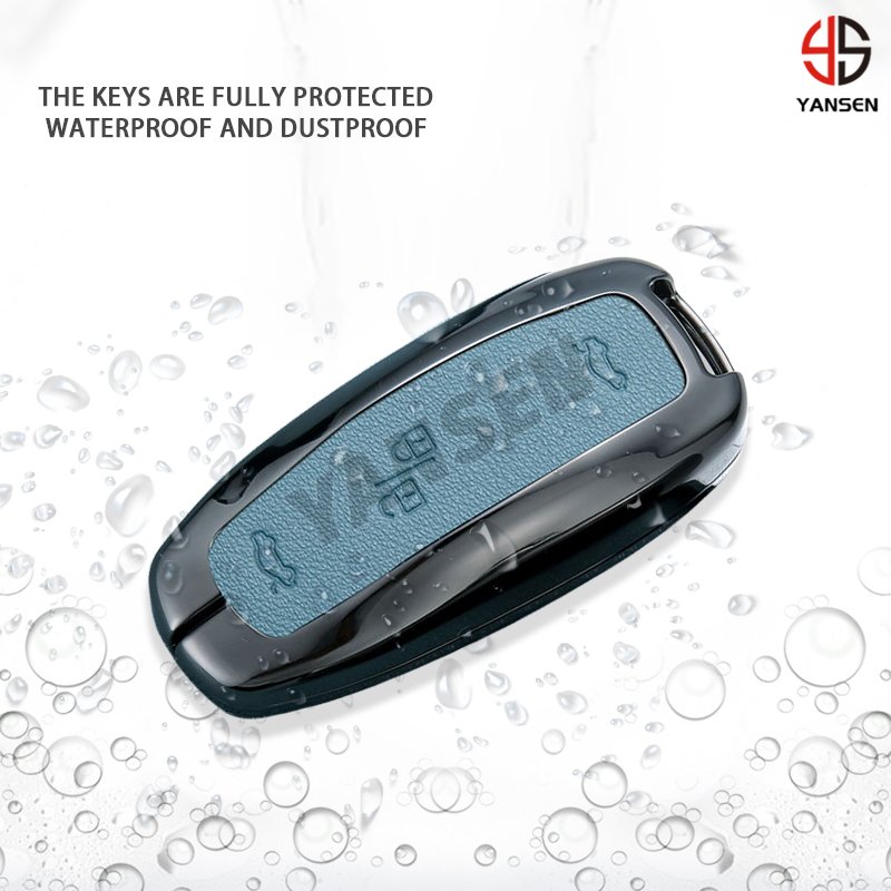 Alloy Leather Car Remote Key Case For Tesla Model 3 Y S 2020 Key Protect Accessories