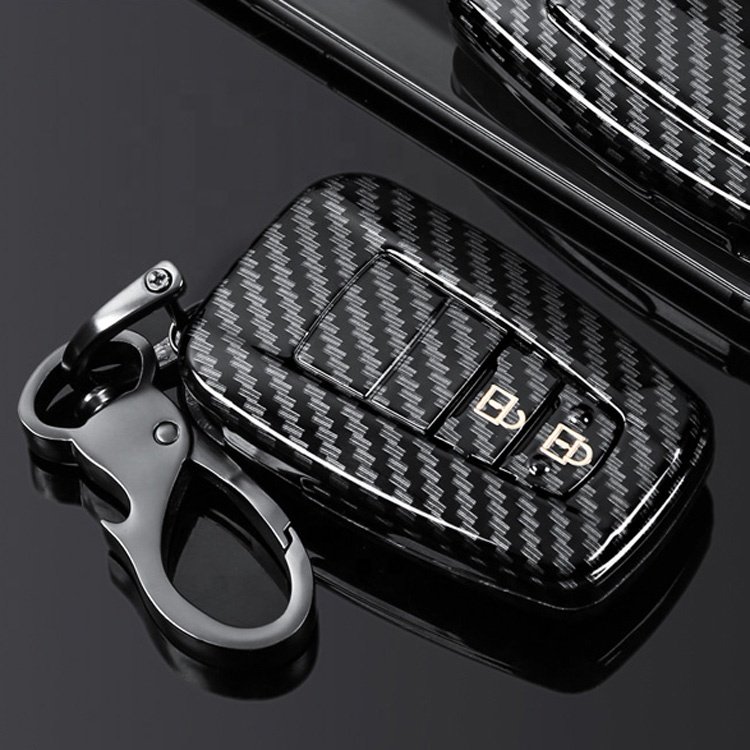 2 Buttons Remote Control Accessories Carbon Fiber Car Key Cover Case for 2017 Toyota C-HR