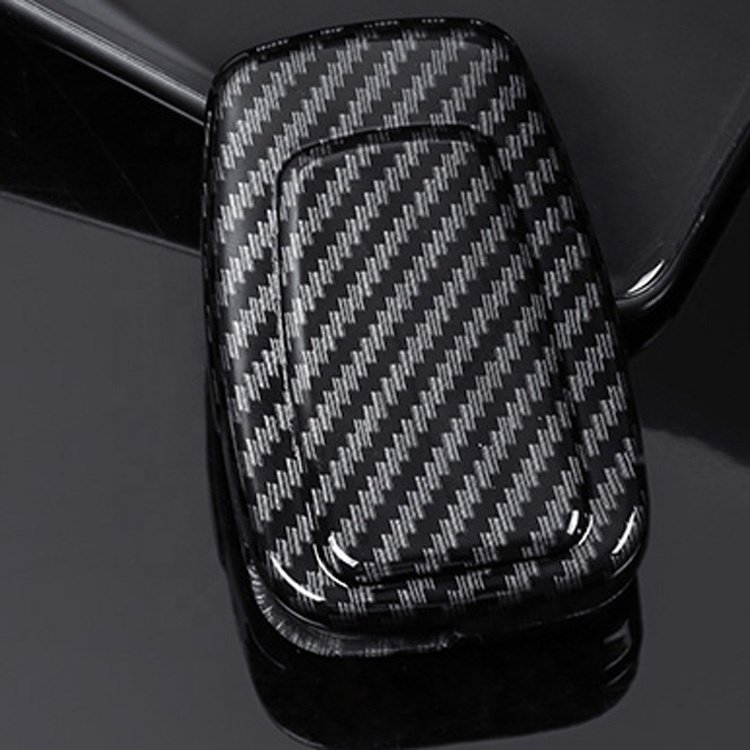 2 Buttons Remote Control Accessories Carbon Fiber Car Key Cover Case for 2017 Toyota C-HR