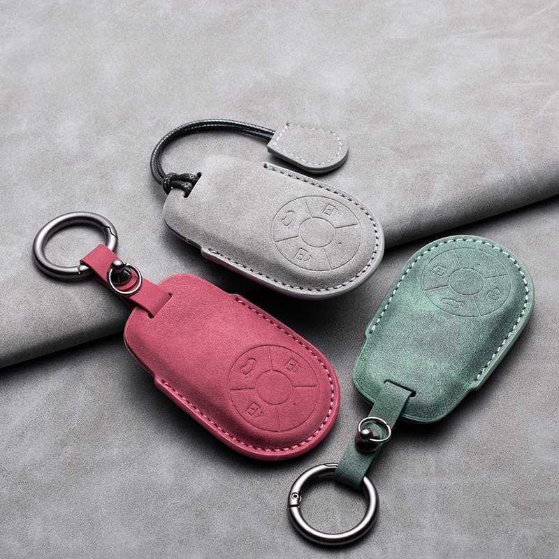 Leather Car Key Case Cover For GWM HAVAL H6 M6 ORA Good White IQ Key Holder Keychain Protection Accessories