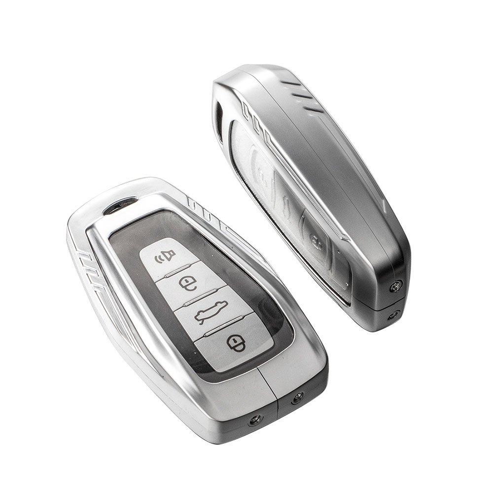 Real carbon fiber and zinc alloy metal car key accessories fit for geely coolray key case geely xingyue l key cover