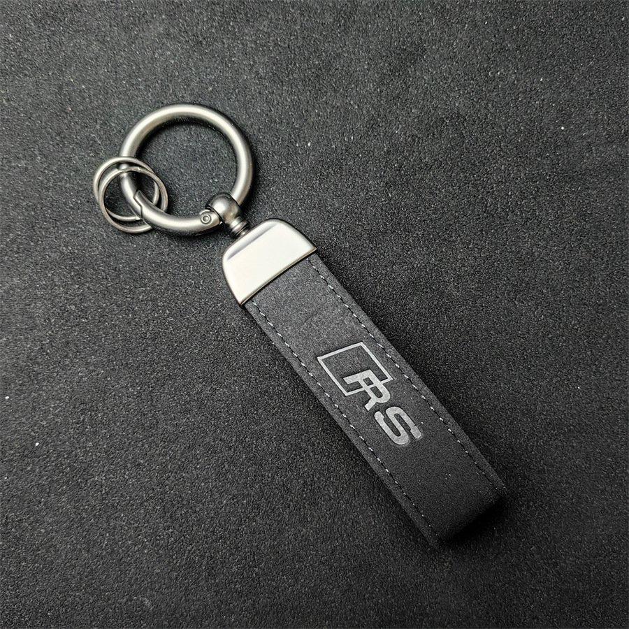 wholesale Luxury Car Brand logo Key chains alcantara Leather Key Lanyard Key Ring for M AMG sline BMW mercedes toyota honda