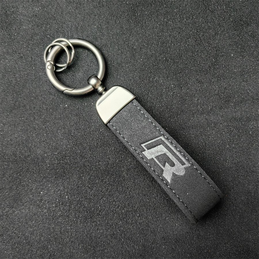 wholesale Luxury Car Brand logo Key chains alcantara Leather Key Lanyard Key Ring for M AMG sline BMW mercedes toyota honda