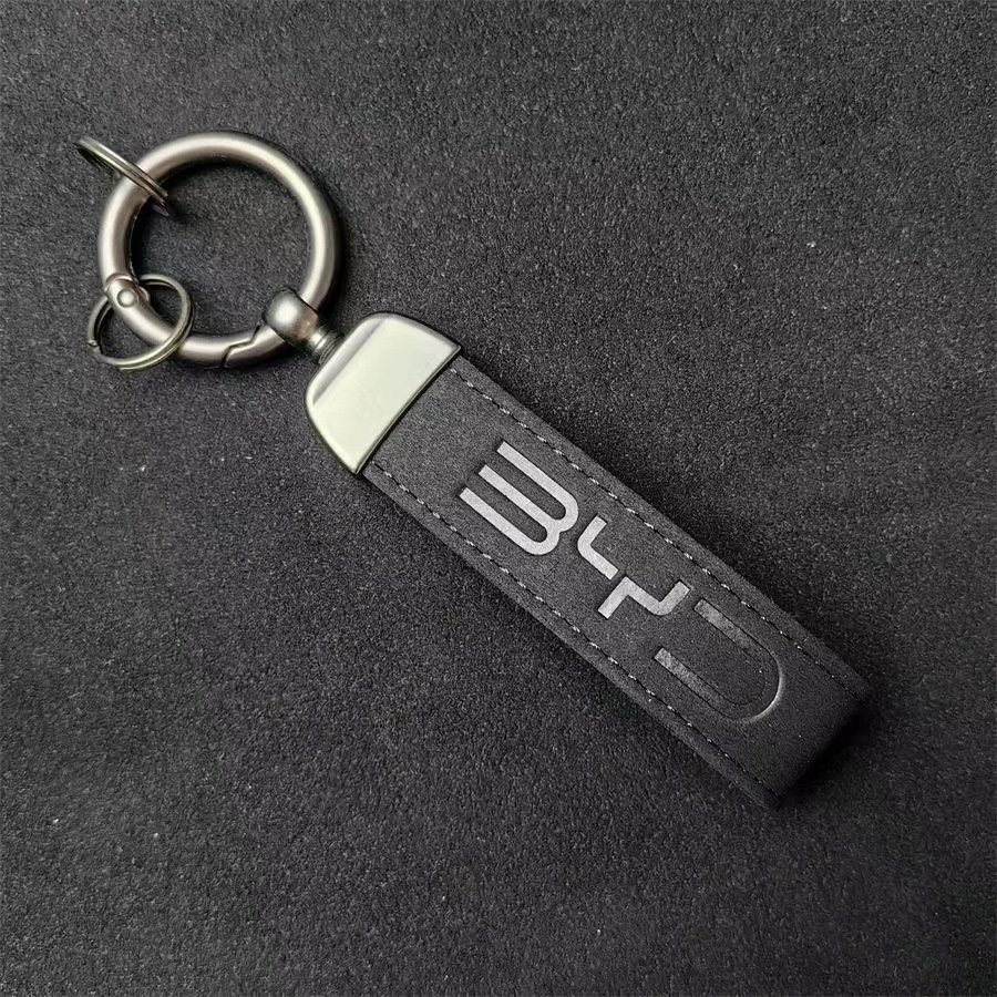wholesale Luxury Car Brand logo Key chains alcantara Leather Key Lanyard Key Ring for M AMG sline BMW mercedes toyota honda