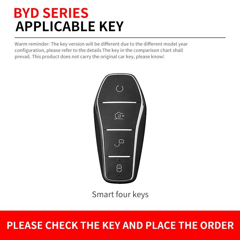 For Key Car Cover Byd 4 Btns Zinc Alloy Silicone Fob New Materials Good Price Car Key Cover Customized