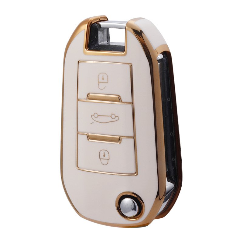 Hotsale soft TPU car key case fob cover tpu for Peugeot Dena Citroen car key accessory key accessories