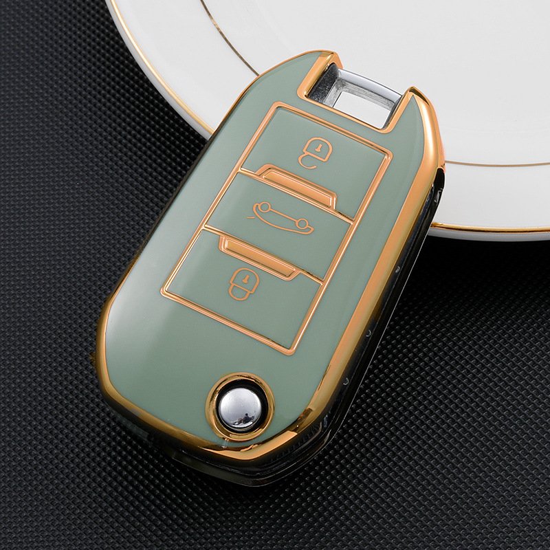 Hotsale soft TPU car key case fob cover tpu for Peugeot Dena Citroen car key accessory key accessories
