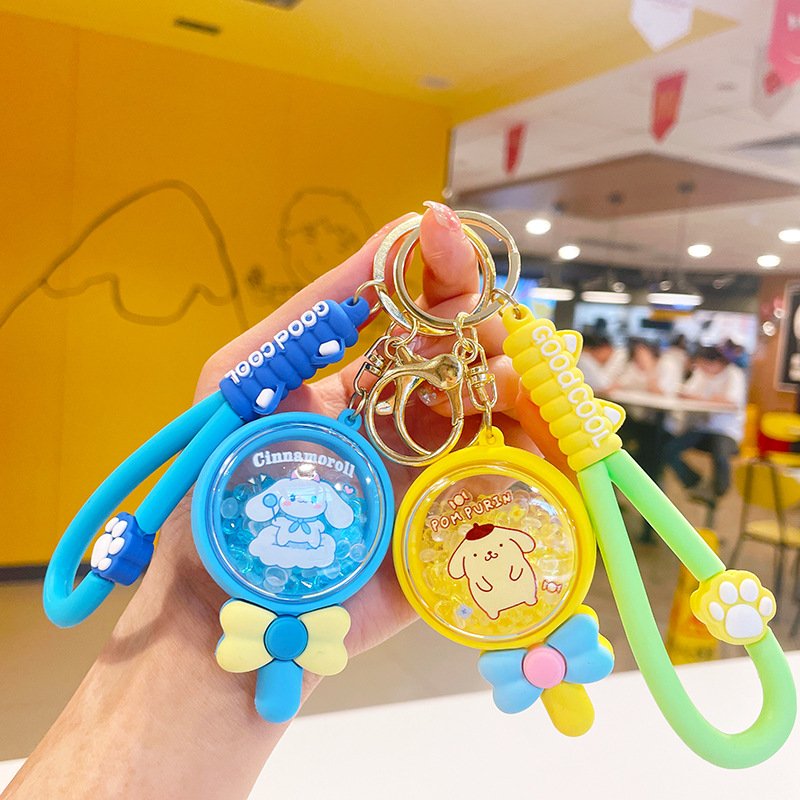 Wholesale Sanrioed Pendants Plastic Kuromi My Melody Cinnamoroll Fragrance Sachet Lollipop Sanrioed Keychain Accessories