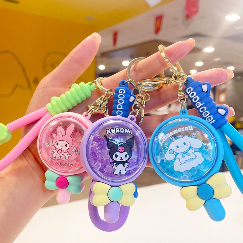 Wholesale Sanrioed Pendants Plastic Kuromi My Melody Cinnamoroll Fragrance Sachet Lollipop Sanrioed Keychain Accessories