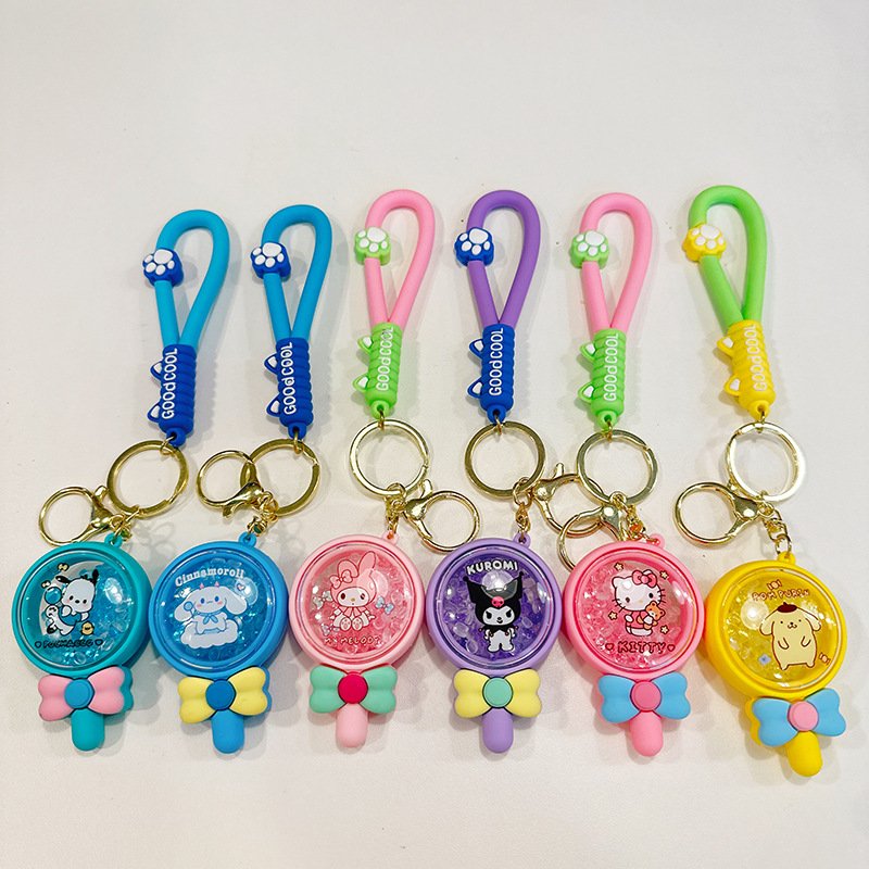 Wholesale Sanrioed Pendants Plastic Kuromi My Melody Cinnamoroll Fragrance Sachet Lollipop Sanrioed Keychain Accessories