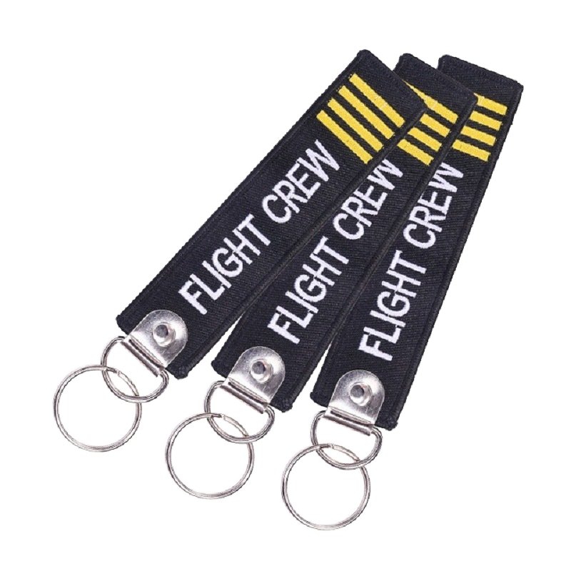 Custom Logo Car Atv Scooter Fabric Embroidery Woven Keychains Jet Tag Embroidered Keyring Custom Motorcycle Key Chain Car