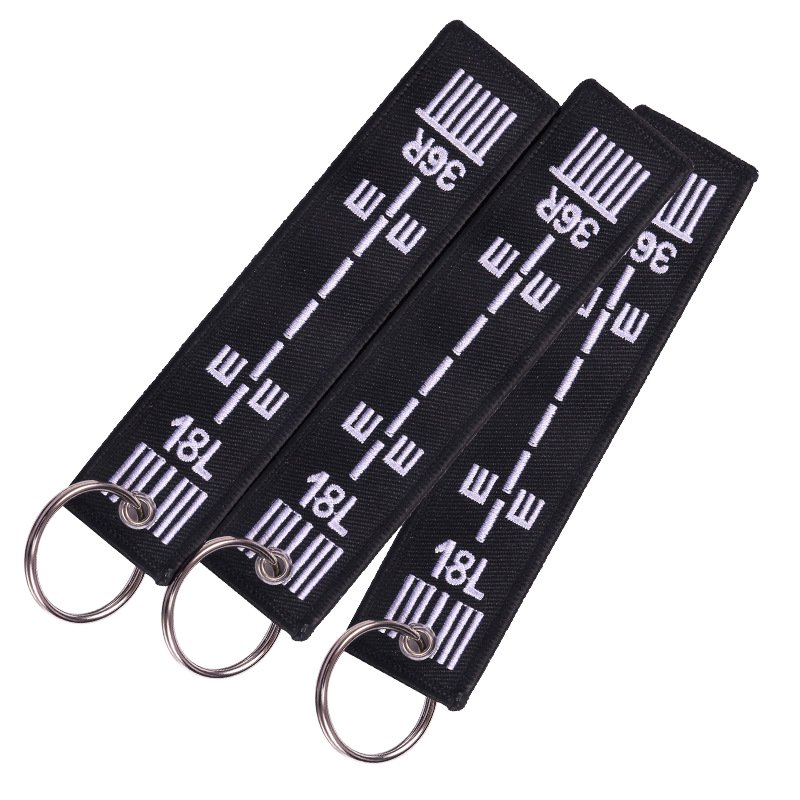 Custom Logo Car Atv Scooter Fabric Embroidery Woven Keychains Jet Tag Embroidered Keyring Custom Motorcycle Key Chain Car