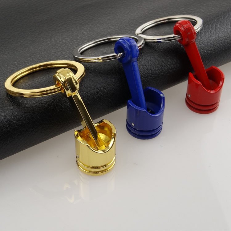 Mini Zinc Alloy Auto Parts Keychains Simulated Speed Gearbox Absorber Motor Piston Pendant Car Keys Holder Keyring Cute Men Gift