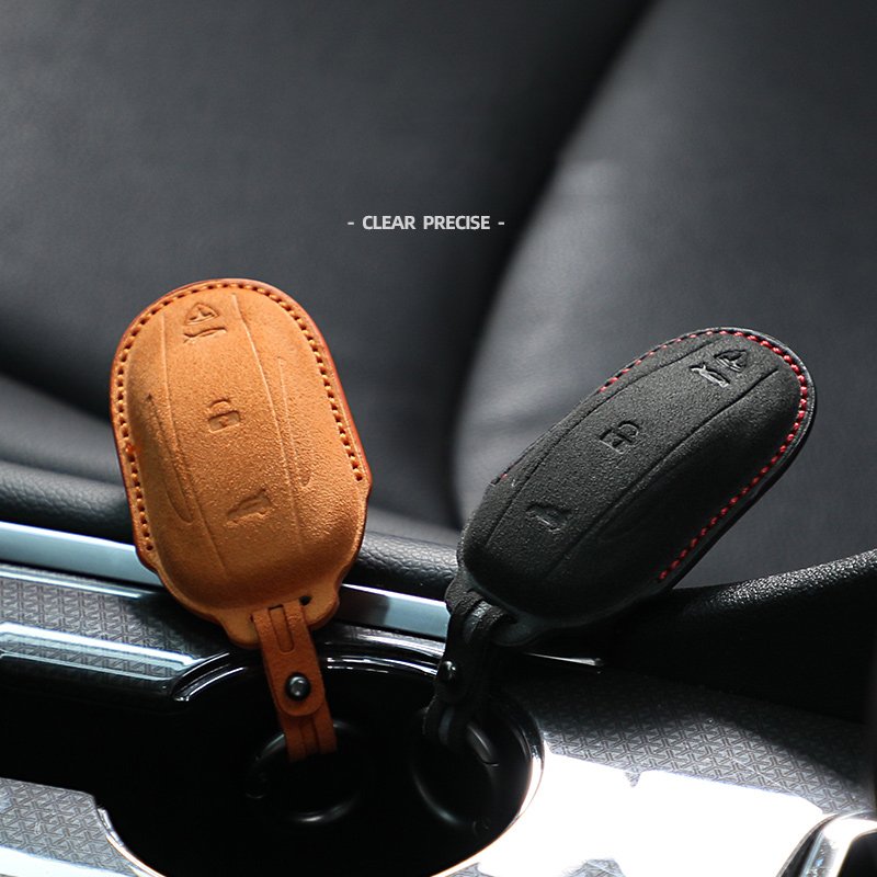 Factory Direct Suede Car Key Case Bag for Tesla Key Sleeve for Automotive Accessories Protective Function