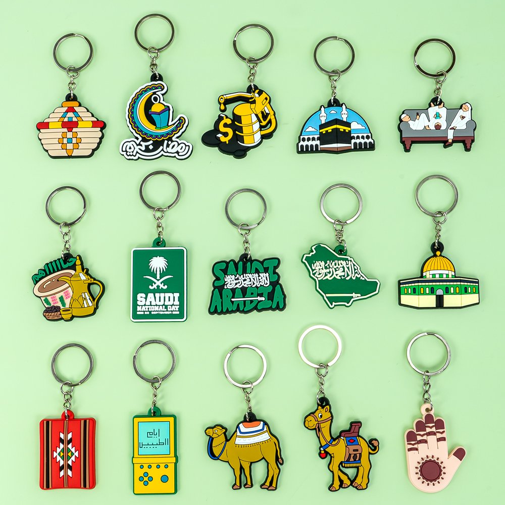 wholesale keychain hot sale Australian Saudi Arabia English Mexican custom keyring key holder fit fans souvenir gift
