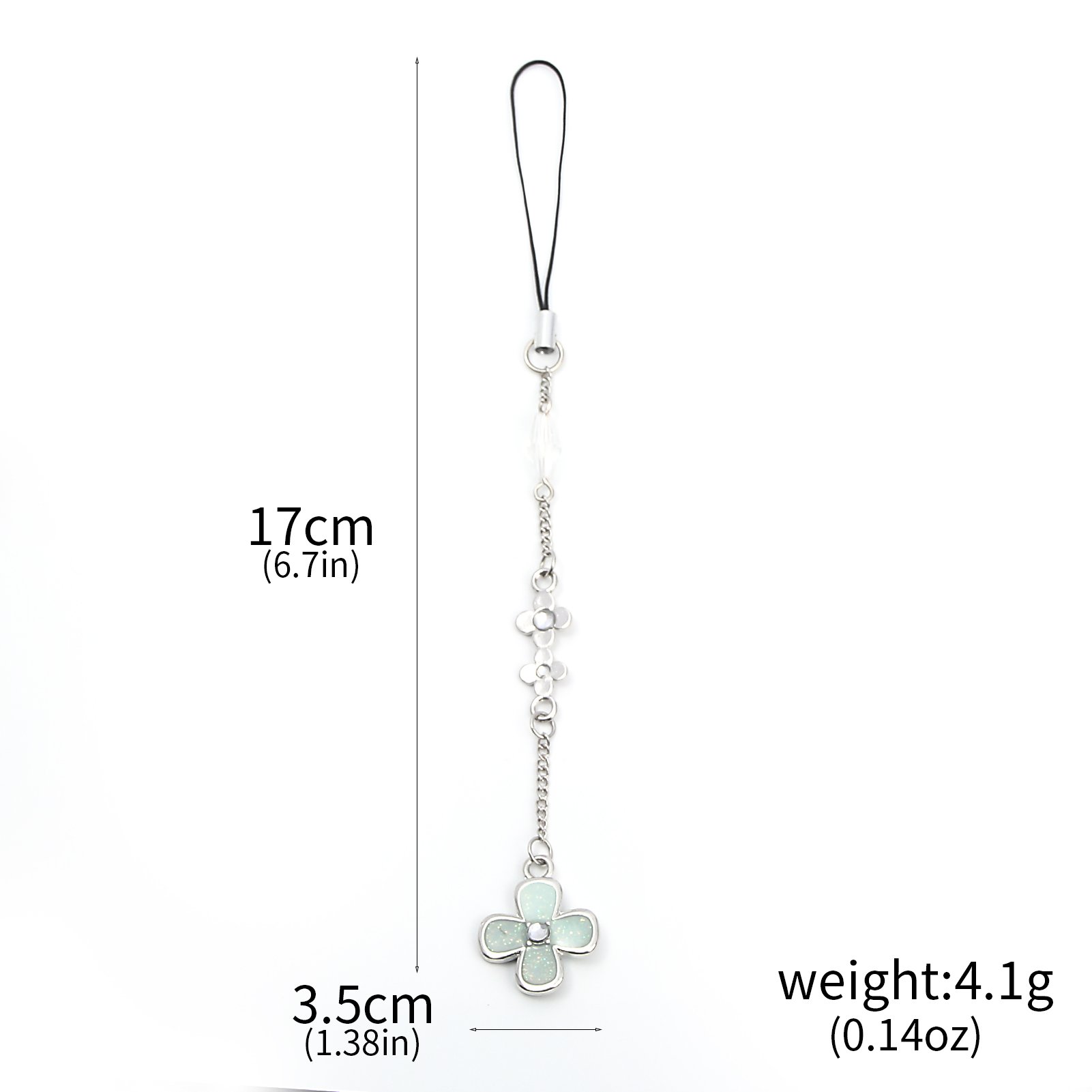 Lucky Four Leaf Clover Shaped Fashion Keychain Chain Holder Bag Clasp Outdoor Pendant Car Key Ring Key Chain