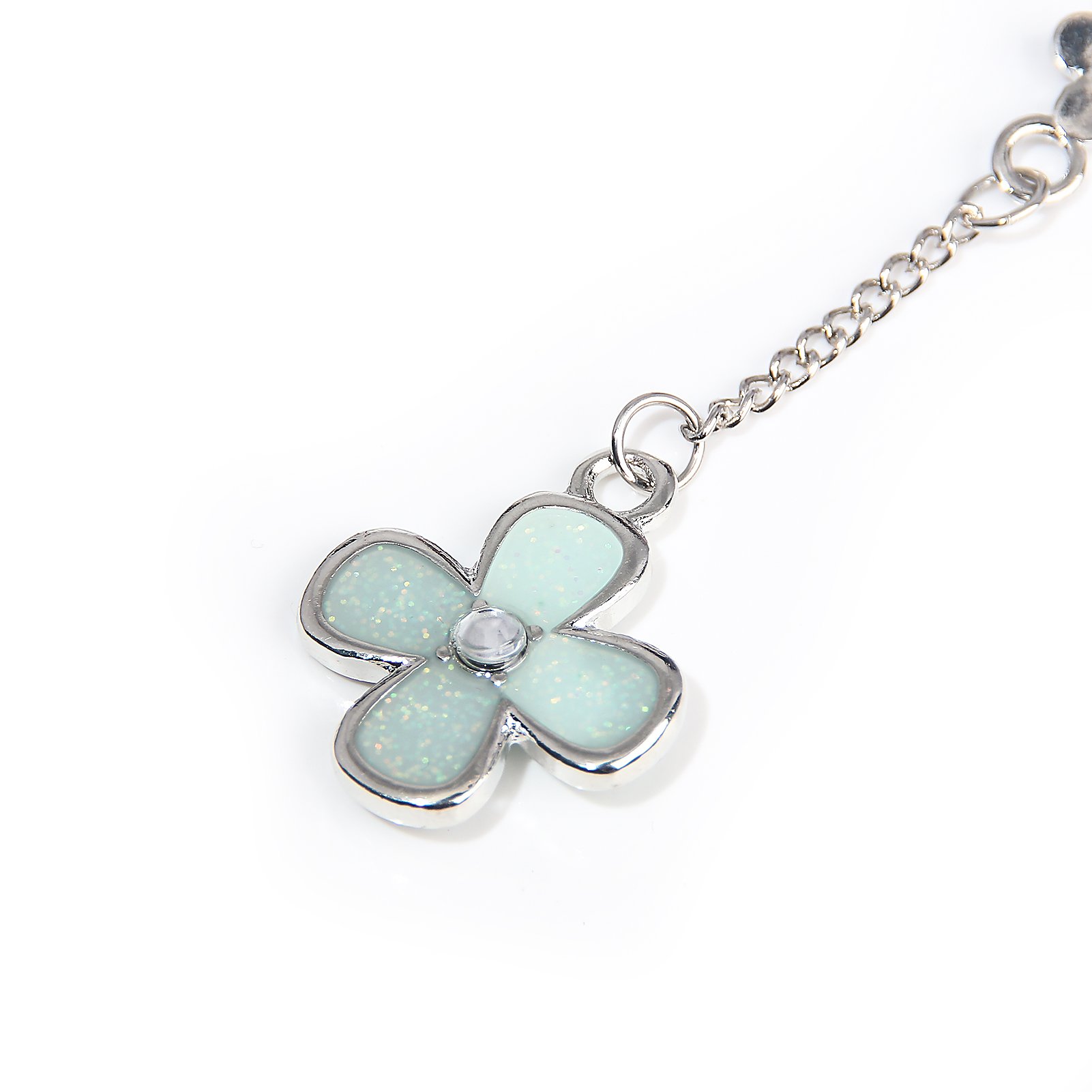 Lucky Four Leaf Clover Shaped Fashion Keychain Chain Holder Bag Clasp Outdoor Pendant Car Key Ring Key Chain