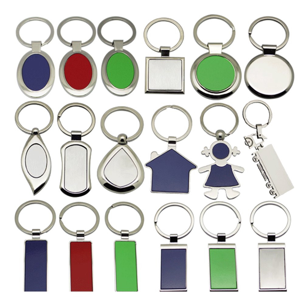 Factory Supplier Designers Hotel Accessories Sublimation Luxury Key Chain Blank Rings Ring Car Customized Metal chain