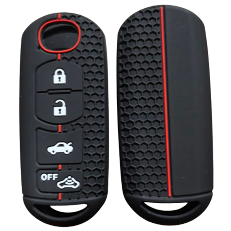 alarm system Accessories 3 Buttons Silicone Car Key Cover Case Fob Remote Shell For 2013 year Sport For Mazda 3
