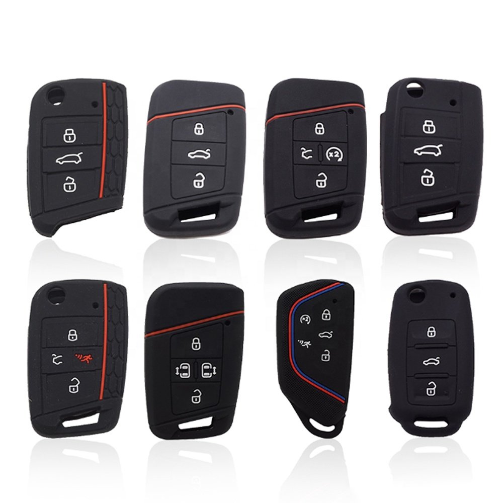 For Silicone Rubber With Star Stop 3 Button Silicone Fob Pocket Kia Seltos Car Key Cover