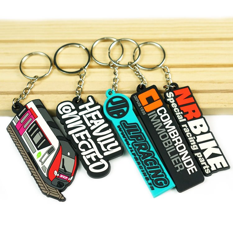 Luxury Silicon Key Chains Wholesale Anime Animal Chain Ring Custom Silicone Customize Logo Rubber Pvc Keychain