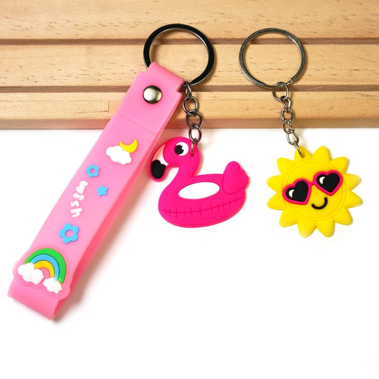 Luxury Silicon Key Chains Wholesale Anime Animal Chain Ring Custom Silicone Customize Logo Rubber Pvc Keychain