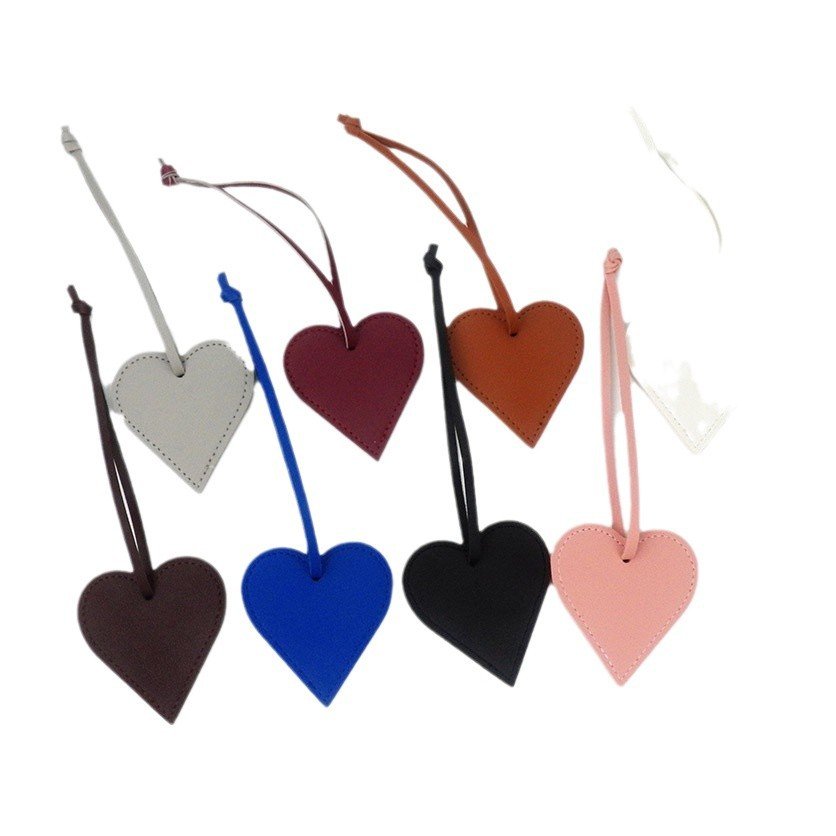 Creative Leather Heart-shaped Peach Heart Bag Pendant Love Bag Charm Car Keychain Car Pendant Peach Heart Fashion Accessories