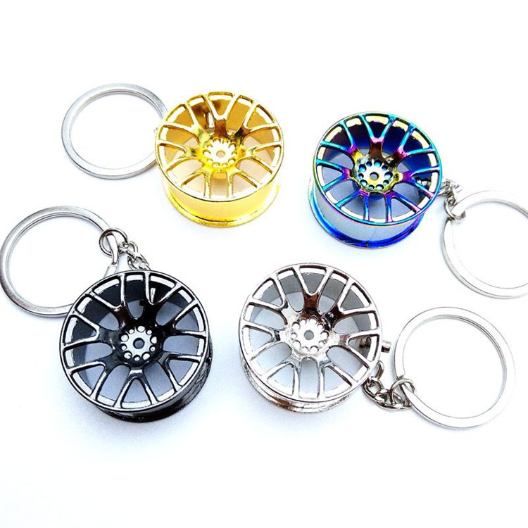 2024 Car Lovers Accessories Keychain Turbo Spanner Wheel Rim Parts Key Chain Car Speed Gearbox Gear Head Keychain