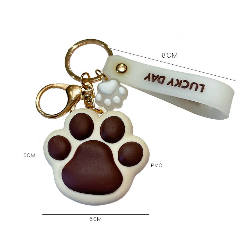 Wholesale Decorative Gift Keychain Cartoon Doll Keychain Car Backpack Pendant Creative Cat Claw 3D Key chain